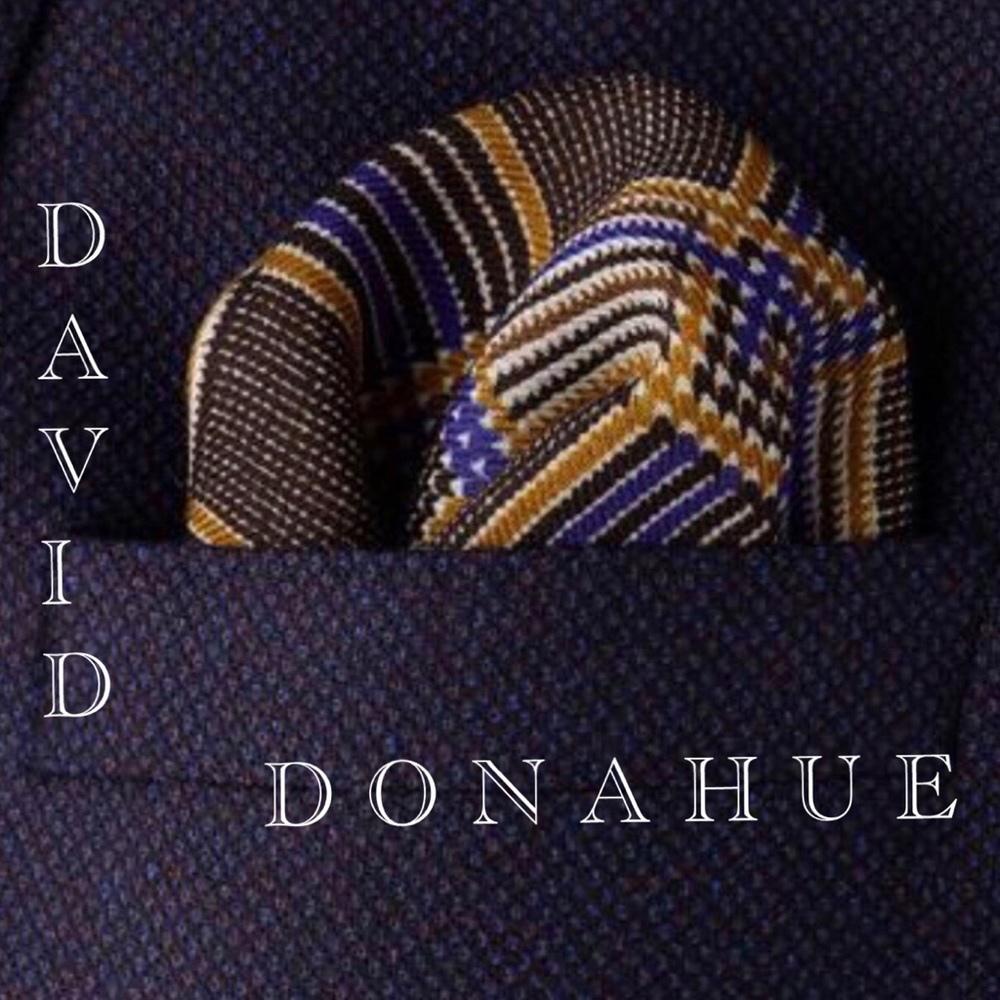 David Donahue Pocket Square Wool-Silk Blend